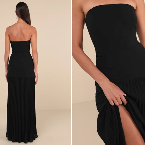 LULUS Prom Wedding Bridesmaid Sexy Flowy Romantic Elegant Chic Maxi Dress - Picture 3 of 5